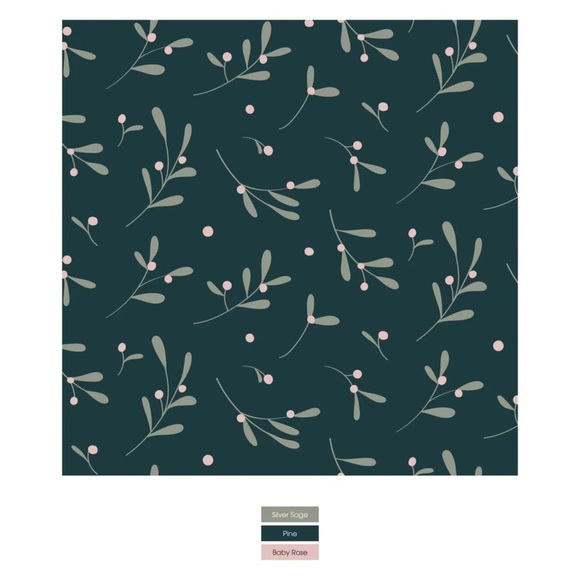 Kickee Pants Pajamas Holiday Christmas Pj's Pine Mistletoe long sleeve kimono 3T - Picture 11 of 11